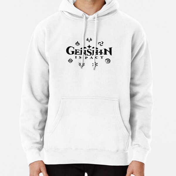 Genshin Impact Elements (Black) Pullover Hoodie RB1807 product Offical genshin impact Merch